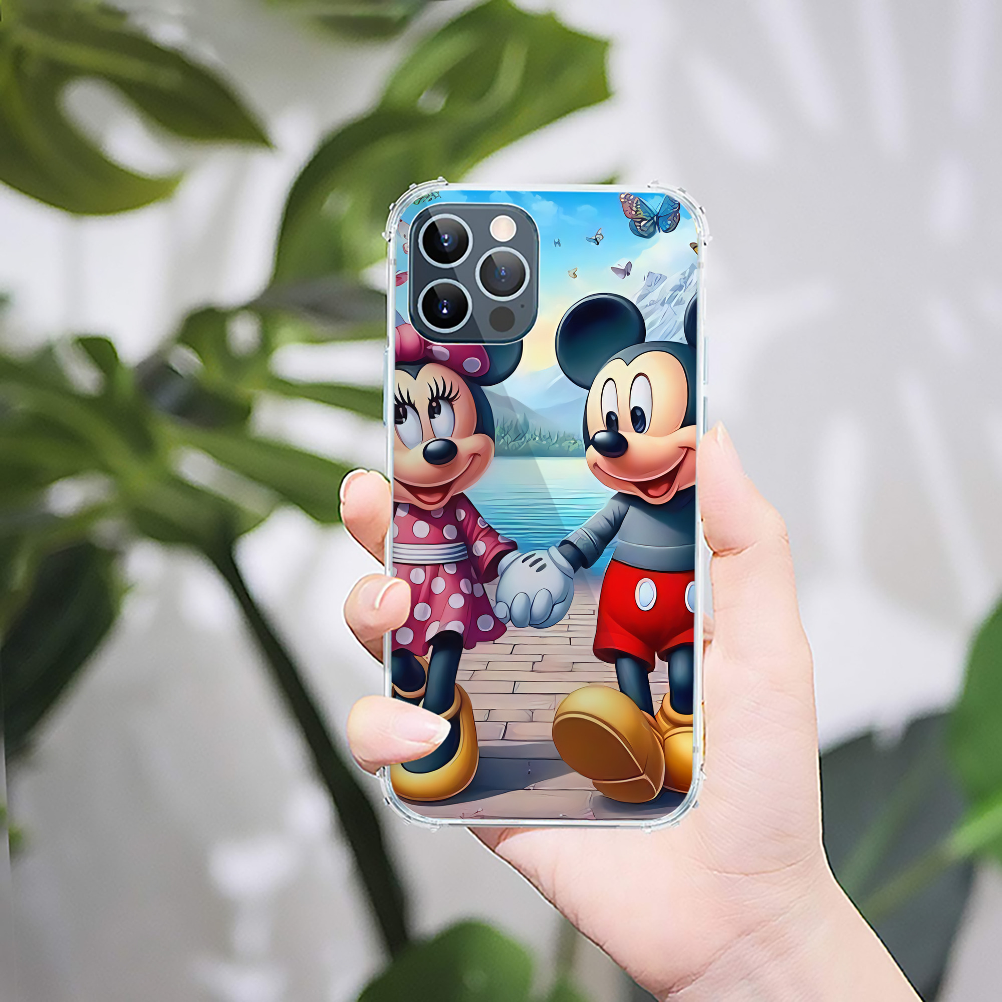 ミッキーマウス Mickey Mouse 【iPhone 12シリーズ対応】透明スマホケース（クリアソフトケース）